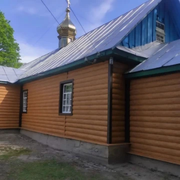 Металевий сайдинг Блок-Хаус для фасаду церкви в с. Сарновичі