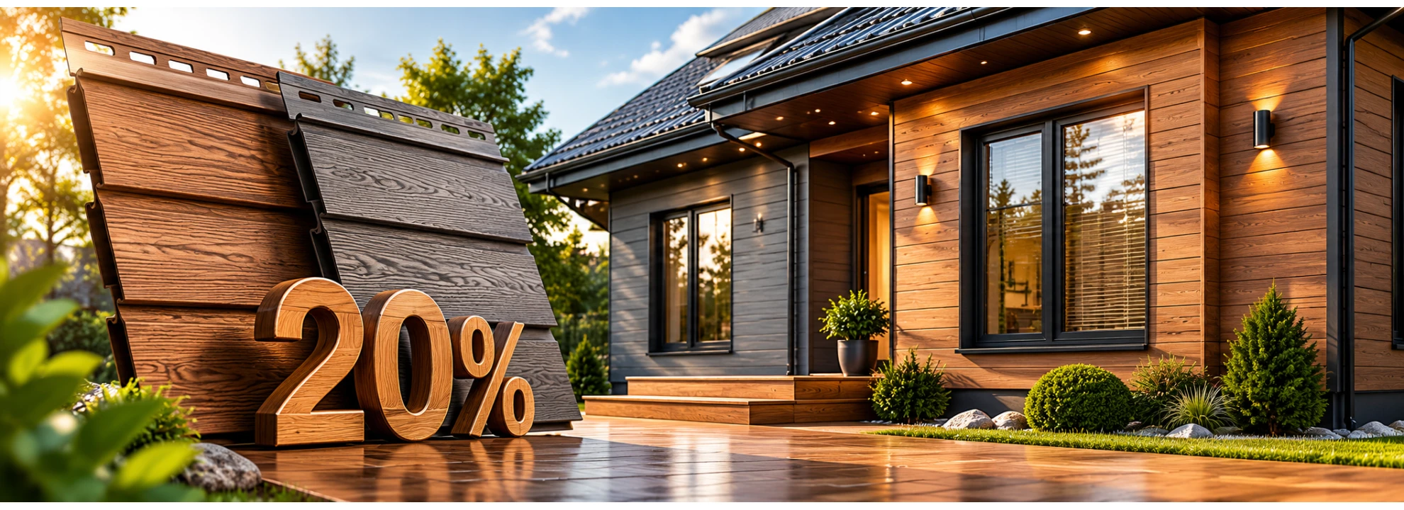 Скидка 20% на сайдинг Fasiding WoodHouse и Fasiding Vifront!